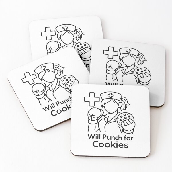 Item preview, Nurse Sticker - Will Punch for Cookies Minimalist Gift designed and sold by OrikuStudio.