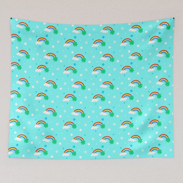 Item preview, Cute Saint Patrick's day baby pattern with rainbow cloud and shamrock designed and sold by nuchz.