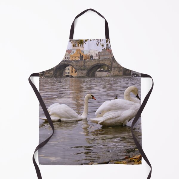 Item preview, Swans on the background of Charles bridge in Prague designed and sold by SVETLANA ZOLOTAREVA.