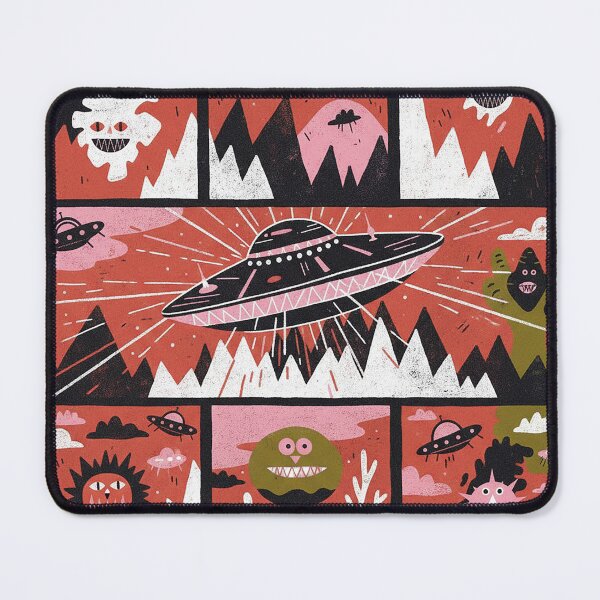 Item preview, Greenland Alien Invasion Retro Comic UFO Quirky Monsters designed and sold by zzz888.