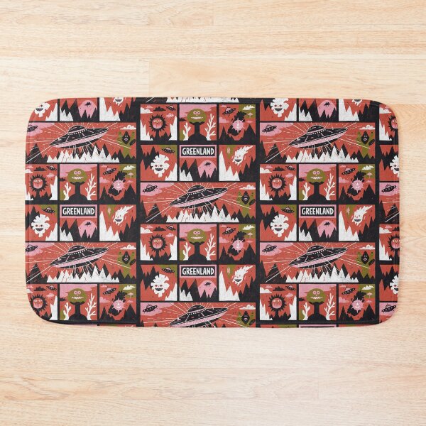 Item preview, Greenland Alien Invasion Retro Comic UFO Quirky Monsters designed and sold by zzz888.