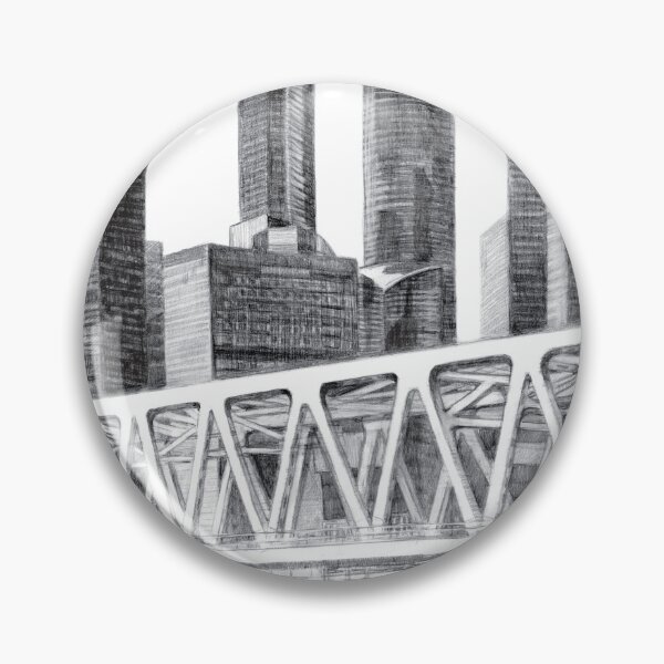 Item preview, Metro bridge Pencil drawing designed and sold by SVETLANA ZOLOTAREVA.