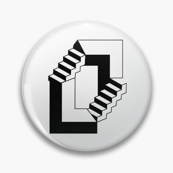 Item preview, impossible staircase (Penrose stairs) with surreal shadows, minimalist vector look  designed and sold by AwesomeArtist26.