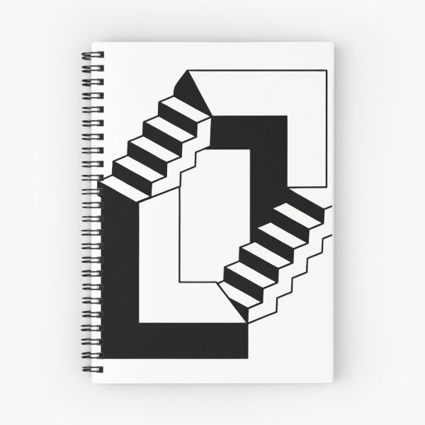 Item preview, impossible staircase (Penrose stairs) with surreal shadows, minimalist vector look  designed and sold by AwesomeArtist26.