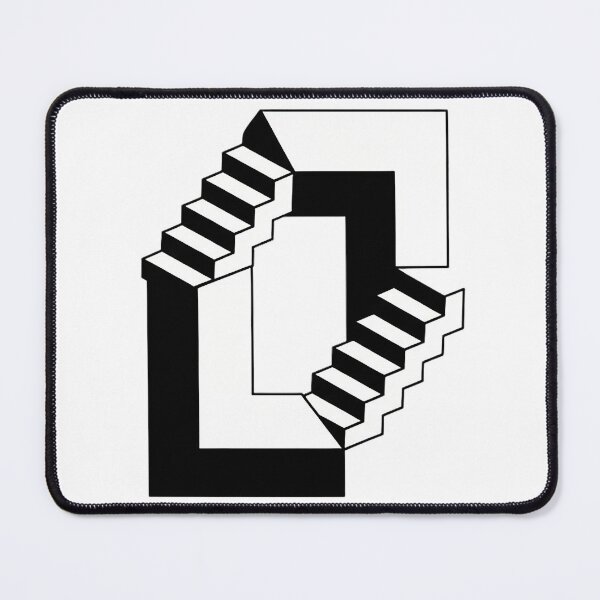 Item preview, impossible staircase (Penrose stairs) with surreal shadows, minimalist vector look  designed and sold by AwesomeArtist26.