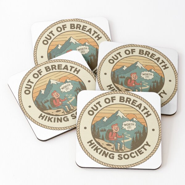 Item preview, Out of Breath Hiking Society – Funny Retro Mountain Nature Lover Gift designed and sold by Wear Sculpt.