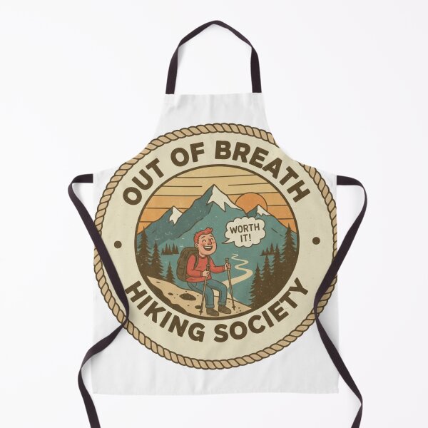 Item preview, Out of Breath Hiking Society – Funny Retro Mountain Nature Lover Gift designed and sold by Wear Sculpt.