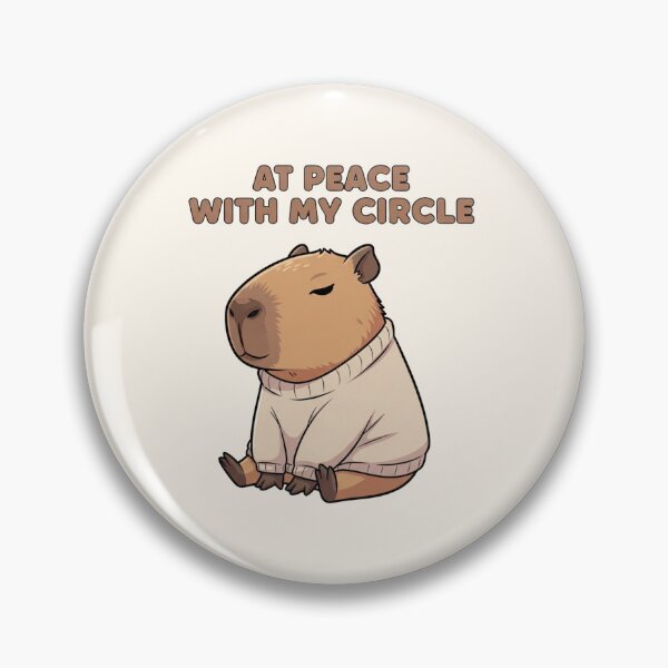 Item preview, At Peace With My Circle Capibara Galentine’s Art designed and sold by Moon's Arts.