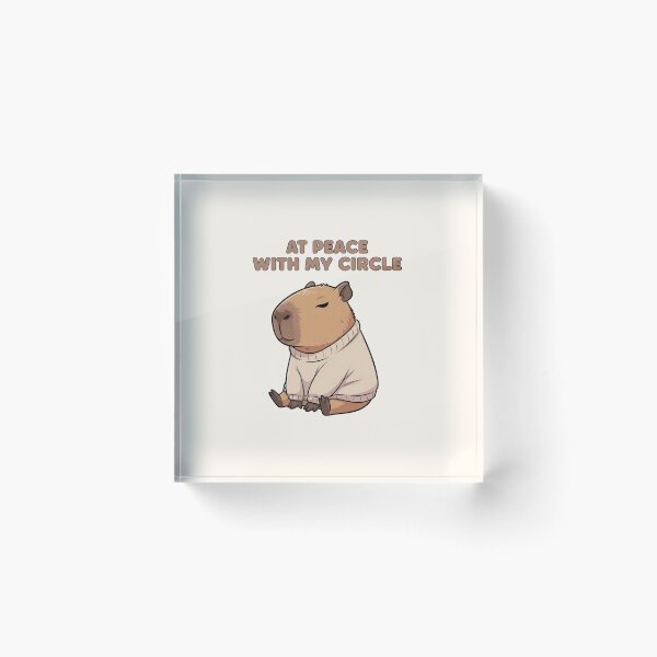Item preview, At Peace With My Circle Capibara Galentine’s Art designed and sold by Moon's Arts.