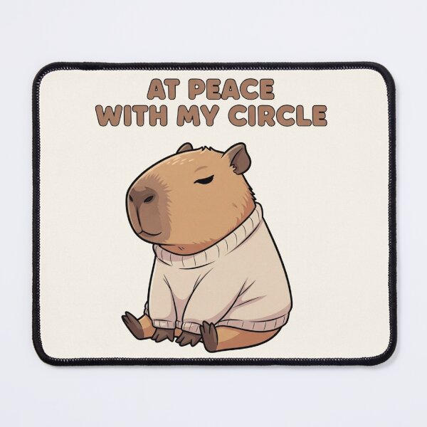 Item preview, At Peace With My Circle Capibara Galentine’s Art designed and sold by Moon's Arts.