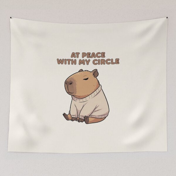 Item preview, At Peace With My Circle Capibara Galentine’s Art designed and sold by Moon's Arts.