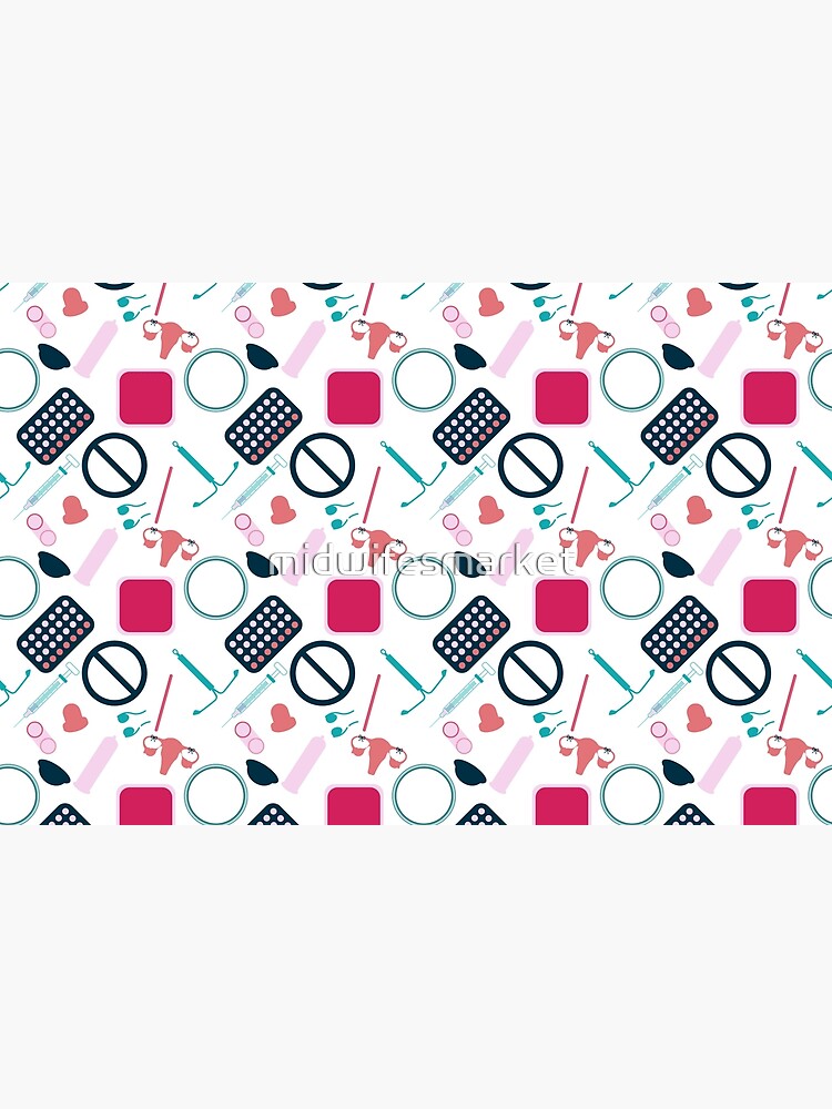 Thumbnail 4 of 4, Zipper Pouch, Contraception Pattern (Version 2) designed and sold by midwifesmarket.