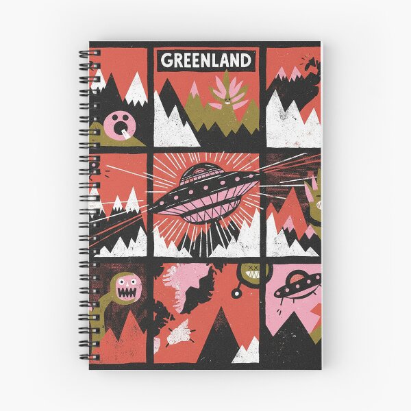 Item preview, Greenland Retro UFO Arctic Mystery Grid Art designed and sold by zzz888.