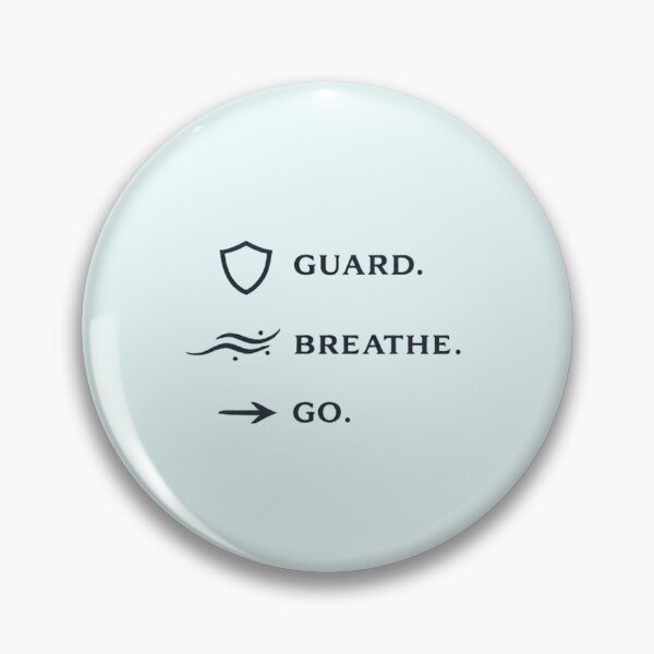 Item preview, Guard. Breathe. Go. – Fencing Mantra Minimal Icons designed and sold by ChillCharmStudio.