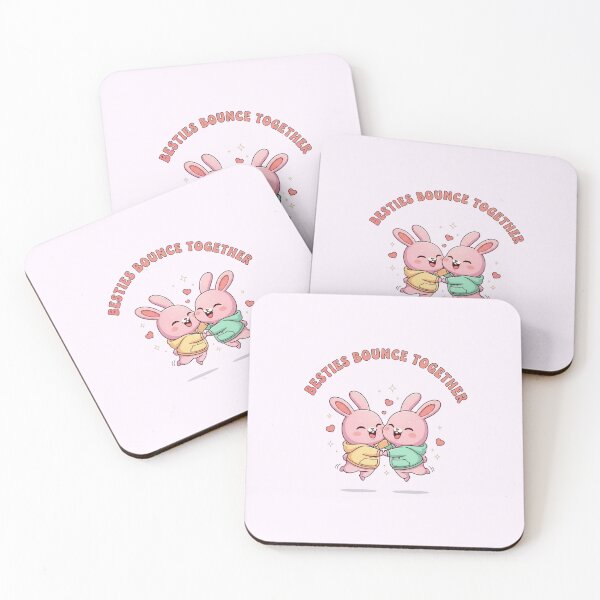 Item preview, Besties Bounce Together Galentine’s Cute Kawaii Art designed and sold by Moon's Arts.