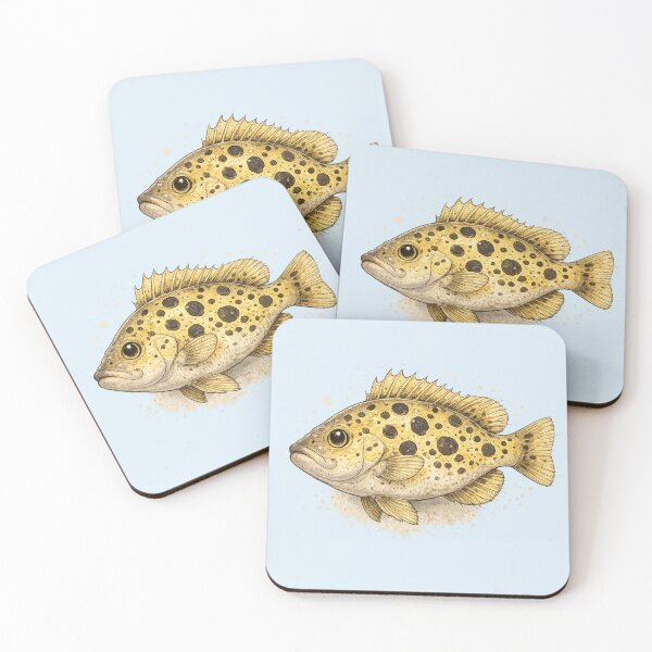Item preview, Spotted Yellow Fish – Hand Drawn Aquatic Art designed and sold by DrizzyV.