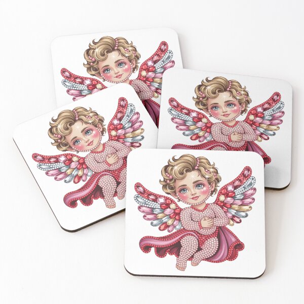 Item preview, Pink Diamond Painting Cupid T-Shirt Rhinestone Crystal Valentine Angel Sparkle Tee designed and sold by ZyxDes.
