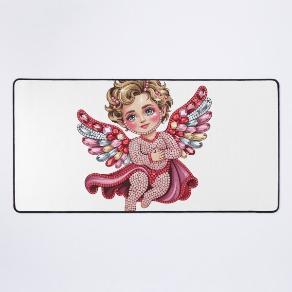 Item preview, Pink Diamond Painting Cupid T-Shirt Rhinestone Crystal Valentine Angel Sparkle Tee designed and sold by ZyxDes.