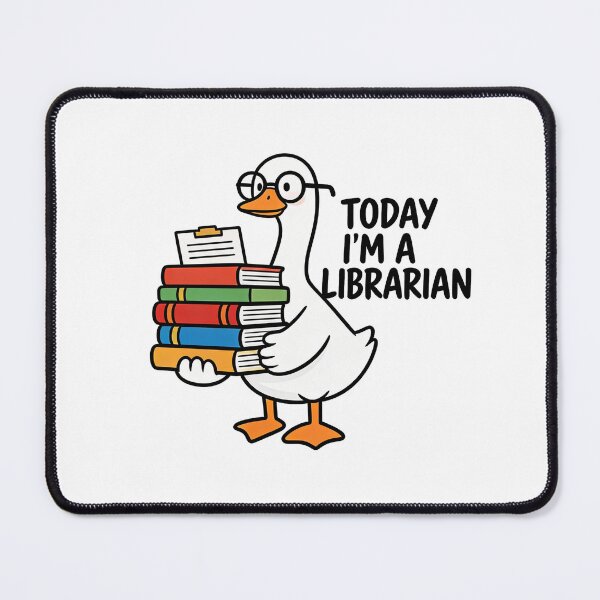 Item preview, Cute Librarian Goose With Books – Funny Reading & Library Illustration designed and sold by truongloc246.