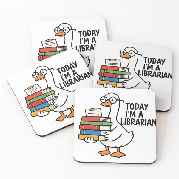 Item preview, Cute Librarian Goose With Books – Funny Reading & Library Illustration designed and sold by truongloc246.