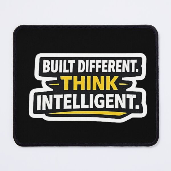 Item preview, Built Different Think Intelligent – Smart Mindset Typography Design designed and sold by Amr Darwish Graphic designer.