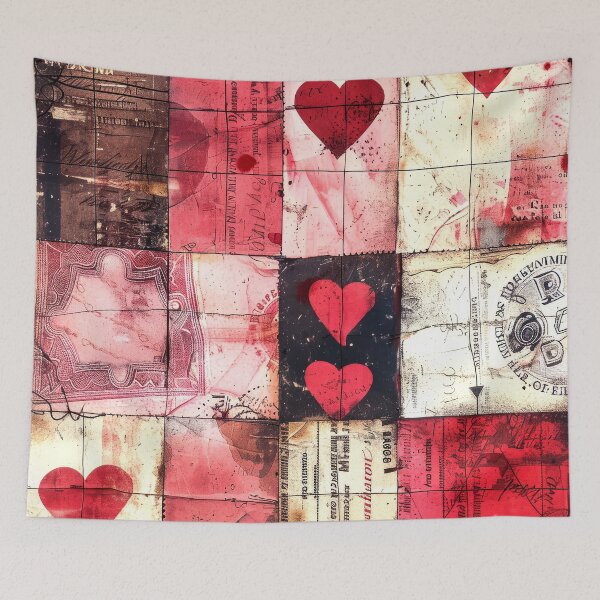 Item preview, Valentine’s Day Patchwork-Style Vintage Digital Design Art designed and sold by DEC02.