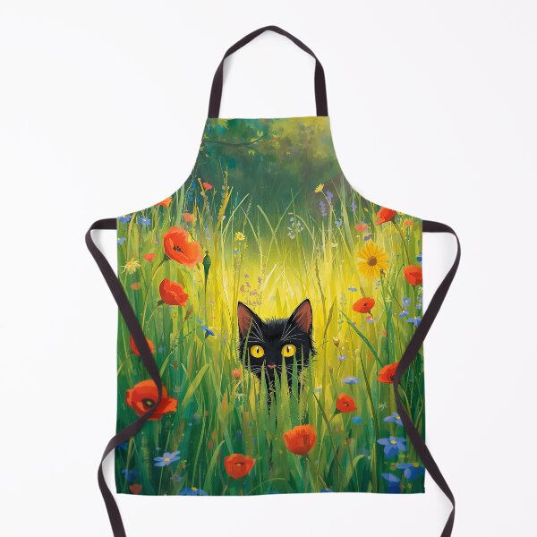 Item preview, Cat in a vibrant wildflower meadow designed and sold by paulrommer.