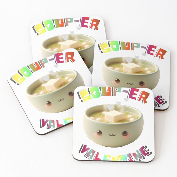 Item preview, Cute 3D Puffy Soup Valentine Art designed and sold by HopeAndHustle.