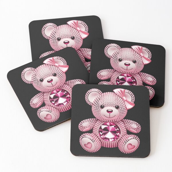 Item preview, Sparkly Pink Teddy Bear T-Shirt Rhinestone Crystal Bear Cute Luxury Love Tee designed and sold by ZyxDes.