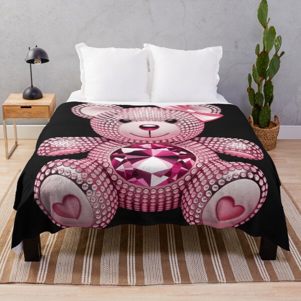 Item preview, Sparkly Pink Teddy Bear T-Shirt Rhinestone Crystal Bear Cute Luxury Love Tee designed and sold by ZyxDes.