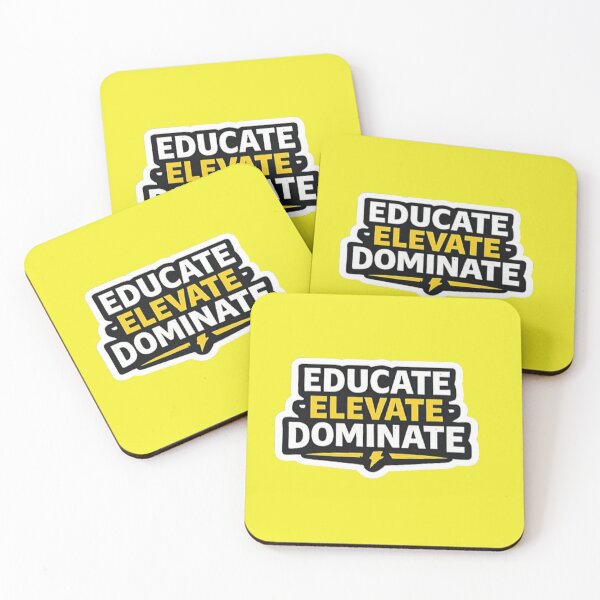 Item preview, Educate Elevate Dominate – Smart Education Streetwear Typography  Main Tag: designed and sold by Amr Darwish Graphic designer.