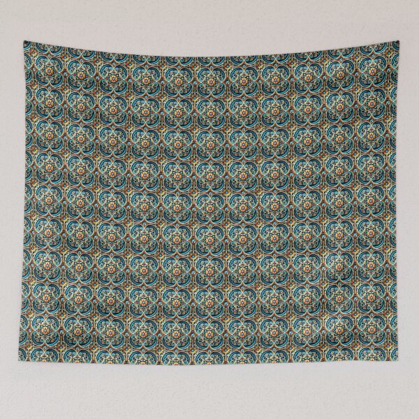 Item preview, Teal Elegant Floral Fantasy Carousel Interior Grand Fair 3X designed and sold by Zeporas Castle.