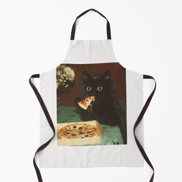 Item preview, Funny Black Cat Eating Pizza Vintage Meme Kitty Lover designed and sold by ArleneRowe.