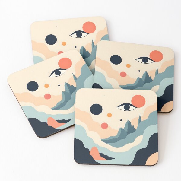 Item preview, Surreal mountain landscape, eye, minimalist, abstract designed and sold by Conpo.