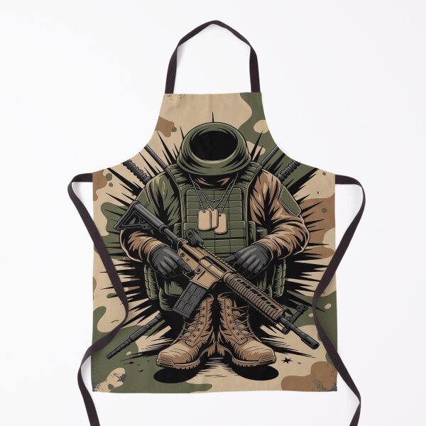 Item preview, Modern Tactical Soldier Illustration – Military Gear & Rifle Art designed and sold by myforestfog.