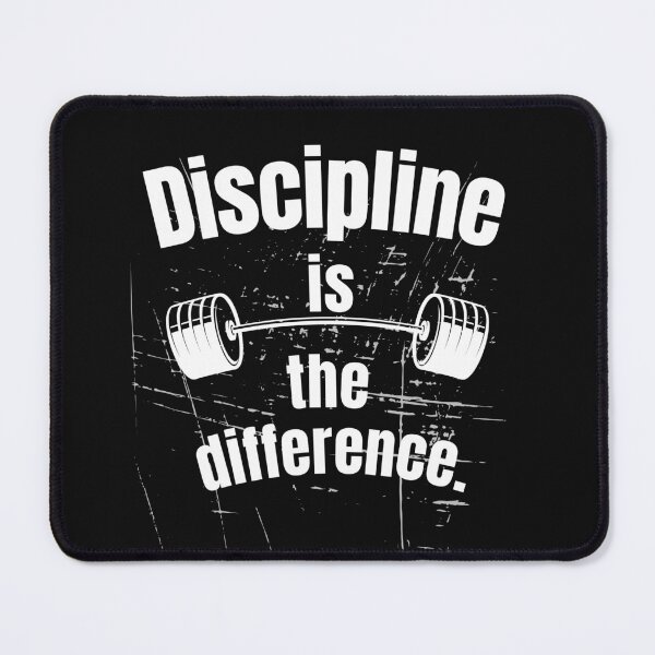 Item preview, Discipline is the difference. Gym Fitness Motivation Quote designed and sold by TeeArtWorld.