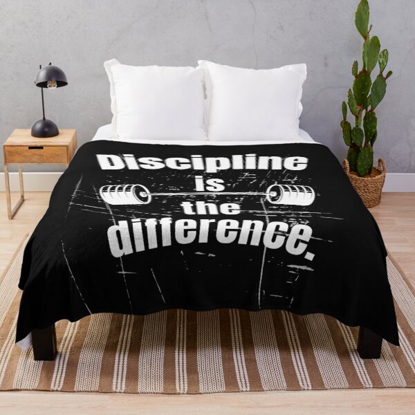 Item preview, Discipline is the difference. Gym Fitness Motivation Quote designed and sold by TeeArtWorld.