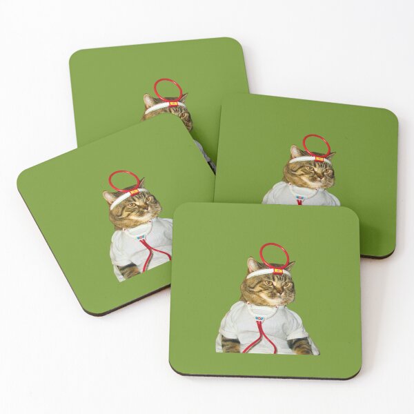 Item preview, Green Cat Doctor with Head Mirror designed and sold by Great Sun.