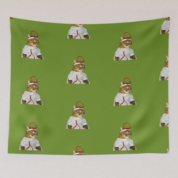 Item preview, Green Cat Doctor with Head Mirror designed and sold by Great Sun.