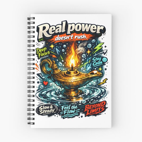 Item preview, Real Power Doesn't Rush - Surreal Underwater Oil Lamp Ancient Wisdom Motivational Wall Art - Deep Focus Mindfulness Aesthetic Illustration - Stoic Philosophy & Success Mindset Home Decor designed and sold by Vivaan Studio.