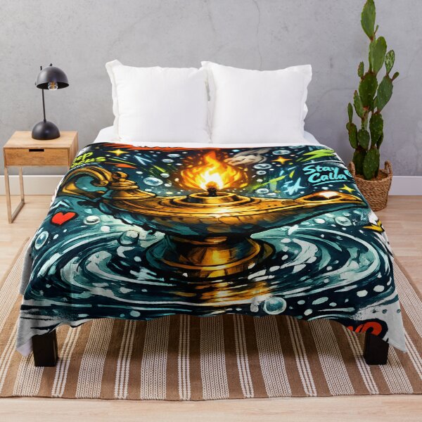 Item preview, Real Power Doesn't Rush - Surreal Underwater Oil Lamp Ancient Wisdom Motivational Wall Art - Deep Focus Mindfulness Aesthetic Illustration - Stoic Philosophy & Success Mindset Home Decor designed and sold by Vivaan Studio.