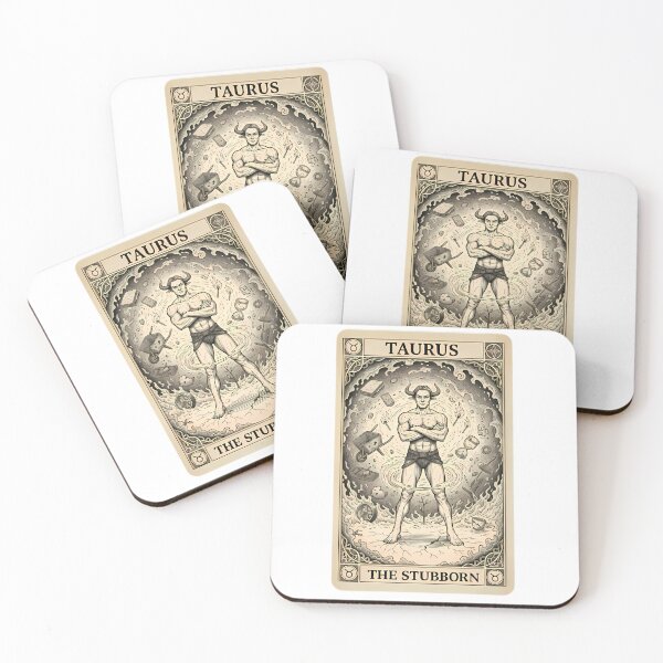 Item preview, Taurus The Stubborn Sarcastic Tarot Card designed and sold by Midnight Ink Studio.