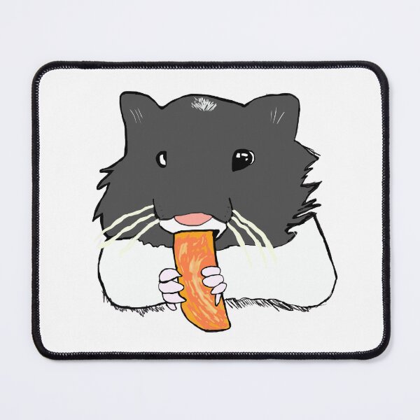 Item preview, Cute Kawaii Hamster Eating Carrot designed and sold by Najomiartstudio.