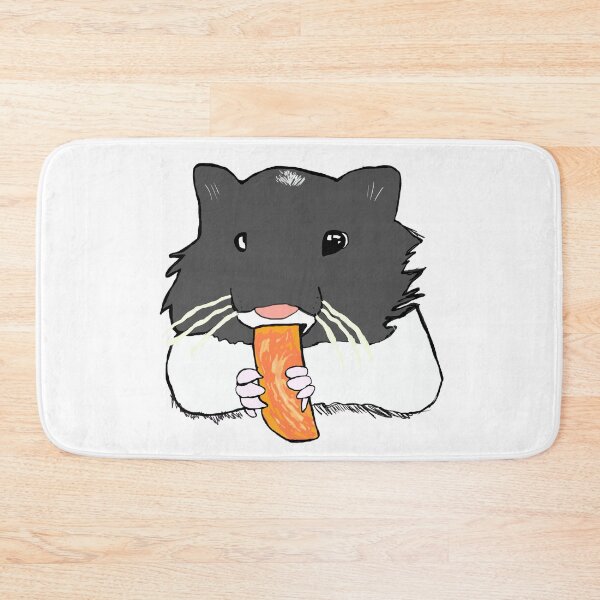 Item preview, Cute Kawaii Hamster Eating Carrot designed and sold by Najomiartstudio.