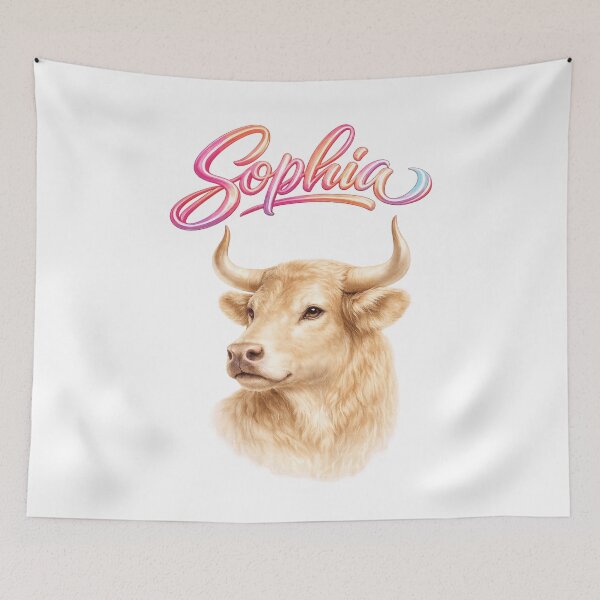 Item preview, Sophia Ox Zodiac — Strength and Wisdom of the Chinese Ox designed and sold by AlexLineArt.