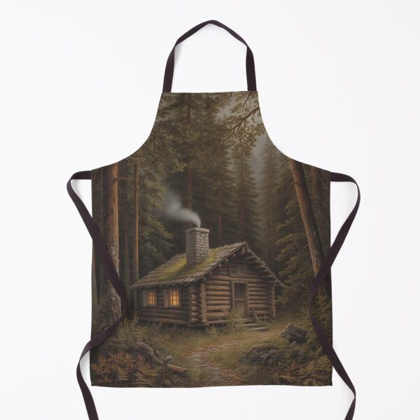 Item preview, Cozy Forest Cabin – Mystical Woodland Cottage Illustration designed and sold by myforestfog.