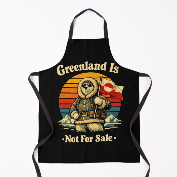 Item preview, Greenland Is Not For Sale - Retro Polar Bear Flag designed and sold by WavesStation.