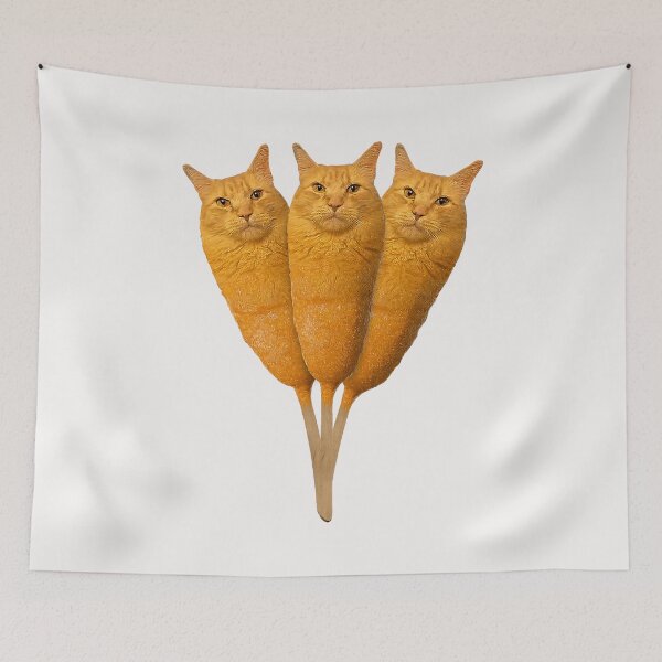 Item preview, Corndog Cat Meme Silly Stupid Brainrot Funny Cat Lover designed and sold by ArleneRowe.