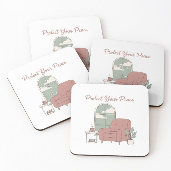 Item preview, Protect Your Peace - Cozy Aesthetic Reading Nook Illustration designed and sold by xofi.