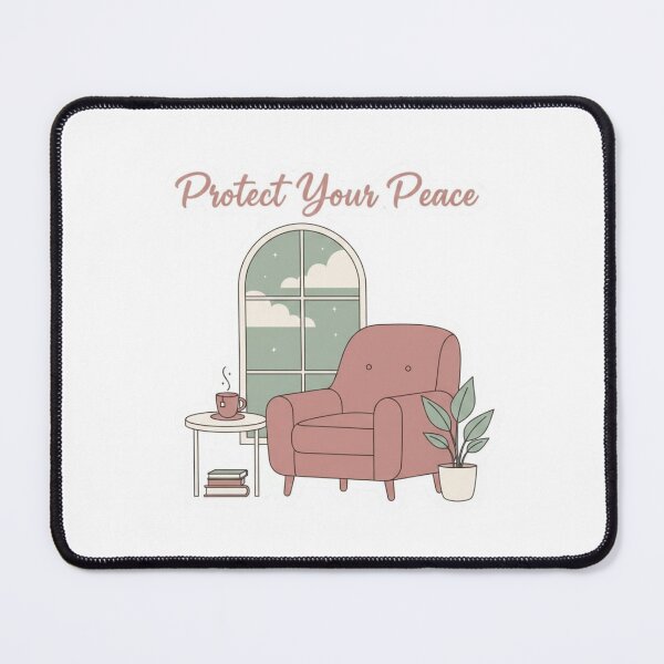 Item preview, Protect Your Peace - Cozy Aesthetic Reading Nook Illustration designed and sold by xofi.